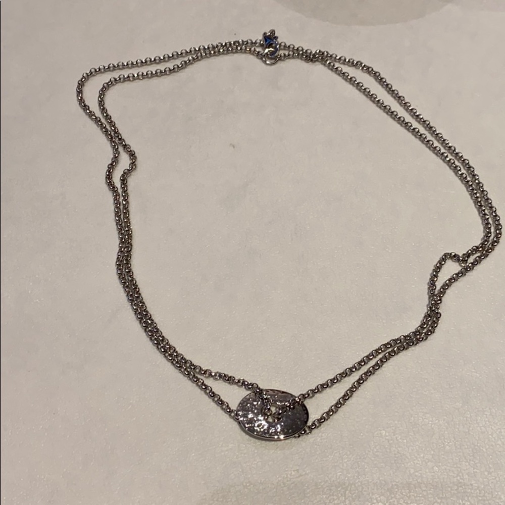 Double chained sterling silver necklace